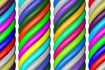 Fotobehang gekleurd touw betegelbare patroon of textuur © emieldelange