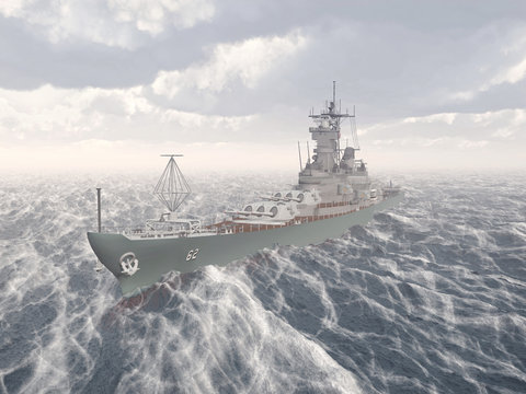 American battleship of World War II