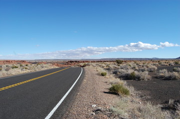 Road through Painted Desert, Arizona