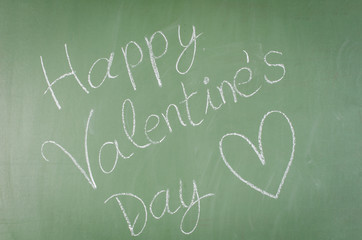 Tafel mit Happy valentine´s day Aufschrift