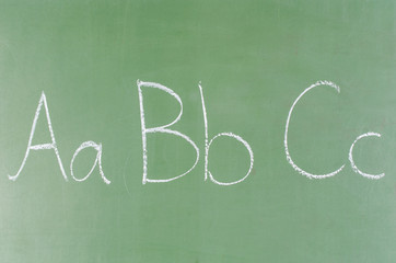 ABC auf Tafel