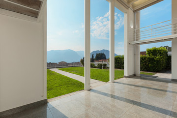 wide veranda of a modern house