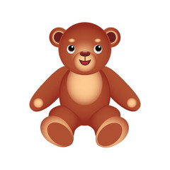 brown teddy bear vector illustration