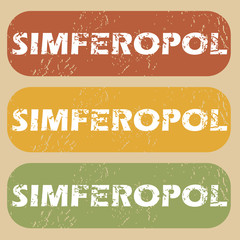 Obraz premium Vintage Simferopol stamp set