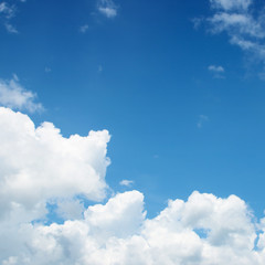 Fototapeta premium blue sky background with white clouds