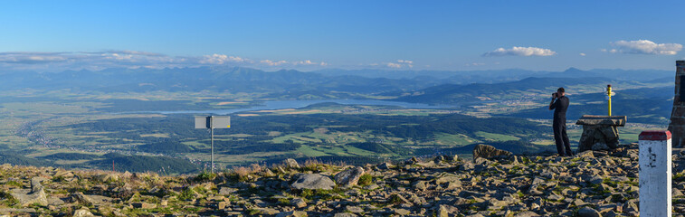 Fototapeta na wymiar Landscape view from Babia Gora - panorama