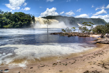Waterfalls of Canaima in Venezuela
