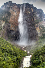 Fototapeta premium Angel's Falls at the national park of Canaima in Venezuela 