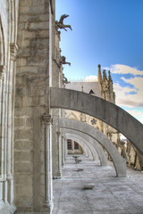 Fototapeta na wymiar Roof of the cathedral of Quito, Ecuador 