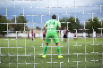 background of football goalkeeper