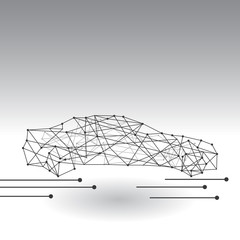 Stylized Triangles Dots Car 