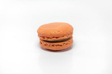 Colorful macaroon isolated on white background