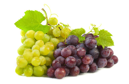 White And Red Grapes.