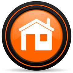 house orange icon home sign
