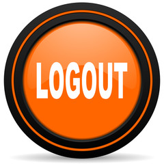 logout orange icon