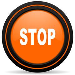 stop orange icon