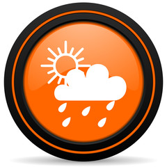 rain orange icon waether forecast sign