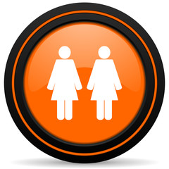 couple orange icon people sign team symbol