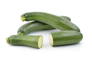  zucchini isolated on white background