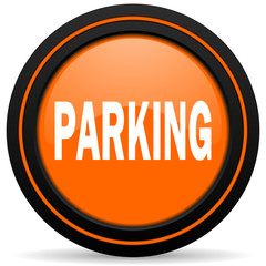 parking orange icon