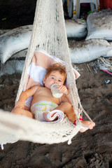 Baby chillin in a hammock
