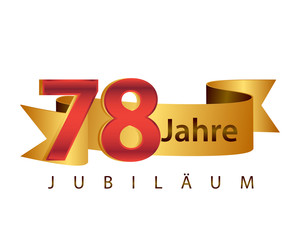 Obraz premium 78 Jahre Jubiläum