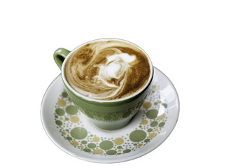 Coffee in retro china cup and saucer