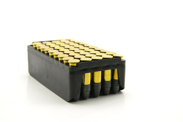 Package of golden hollow point ammunition in caliber .222