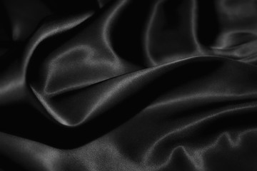 Naklejka na ściany i meble texture of a black silk