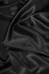 Fototapeta premium black satin silk extreme close up