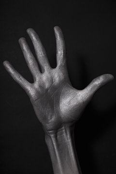 Metal beautiful man's hand