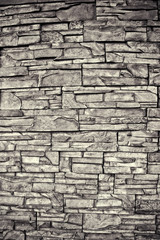 Texture of old stone wall close up