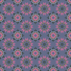 Geometric ornament seamless pattern.  Textile design template seamless background. Round, polygonal and grunge motif endless texture . Editable  vector illustration.