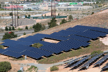 array of solar panels