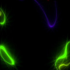 background with  blue and green patterns on  black