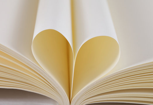 heart from a book page