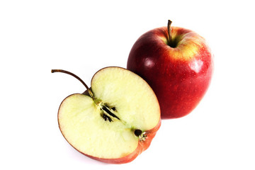 red apple isolated on white