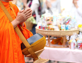 Buddhist monk's alms bowl, thailand
