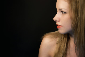 Fototapeta premium portrait of young fair-haired girl