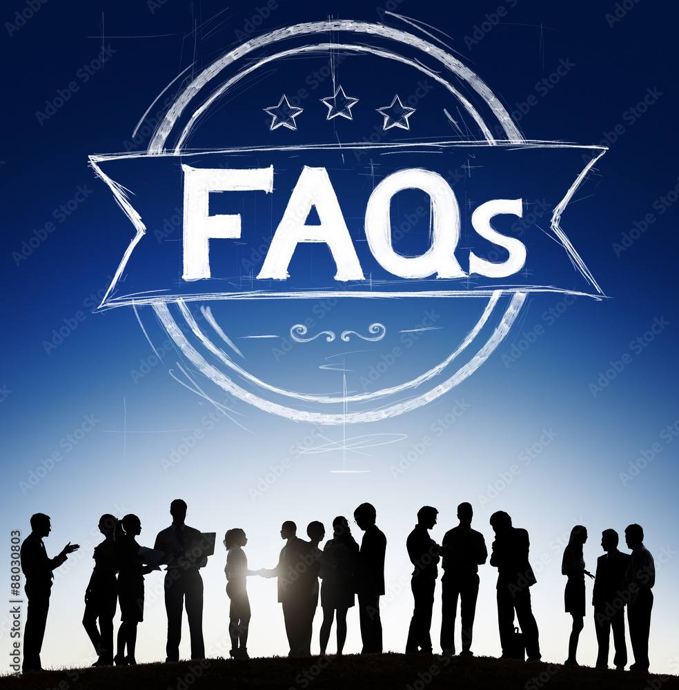 Poster faq frequently asked questions guidance explanation concept