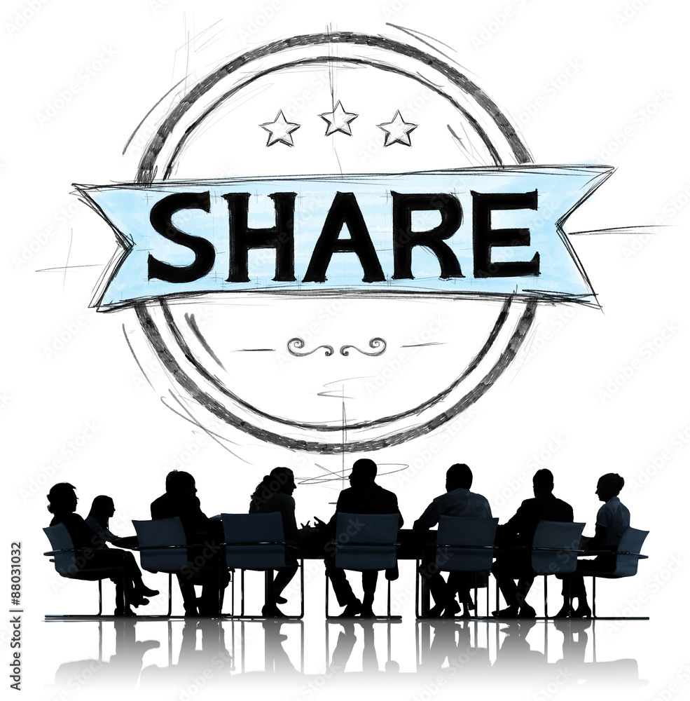 Poster share sharing networking connection exchange concept