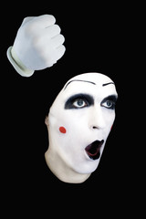 mime with open mouth