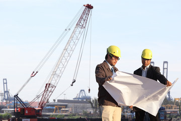 two engineer on site