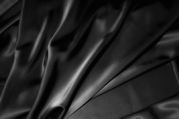 Obraz premium texture of a black silk
