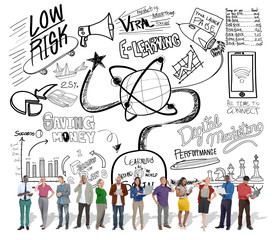 E-learning Education Sketch Drawing Doodle Concept