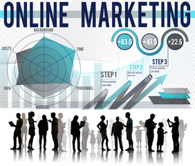 Online Marketing Global Business Strategy Concept