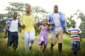 African Family Happiness Holiday Vacation Activity Concept