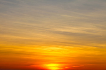 The sky. Sunrise