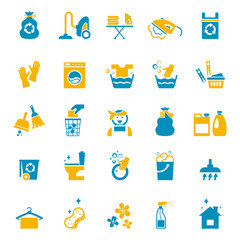Washing and cleaning icons