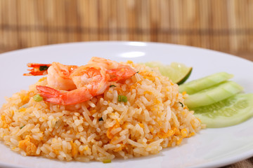 Fried rice thai food,Shrimp fried rice.